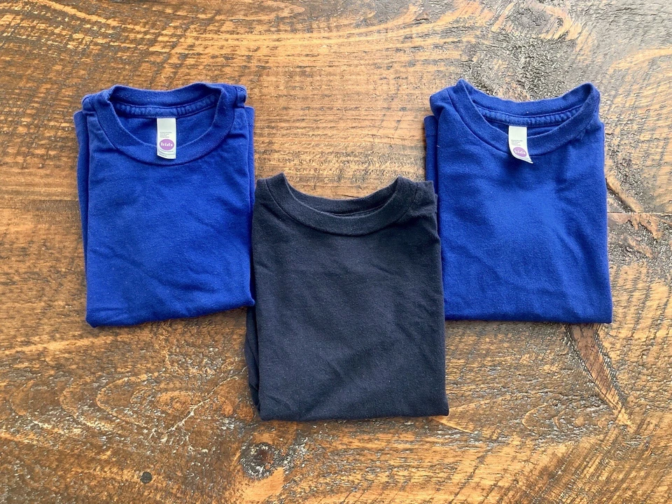 American Apparel 4T Toddler Crewneck Fine Jersey Short-Sleeve Solid T-Shirt Lot - Image 2 of 4