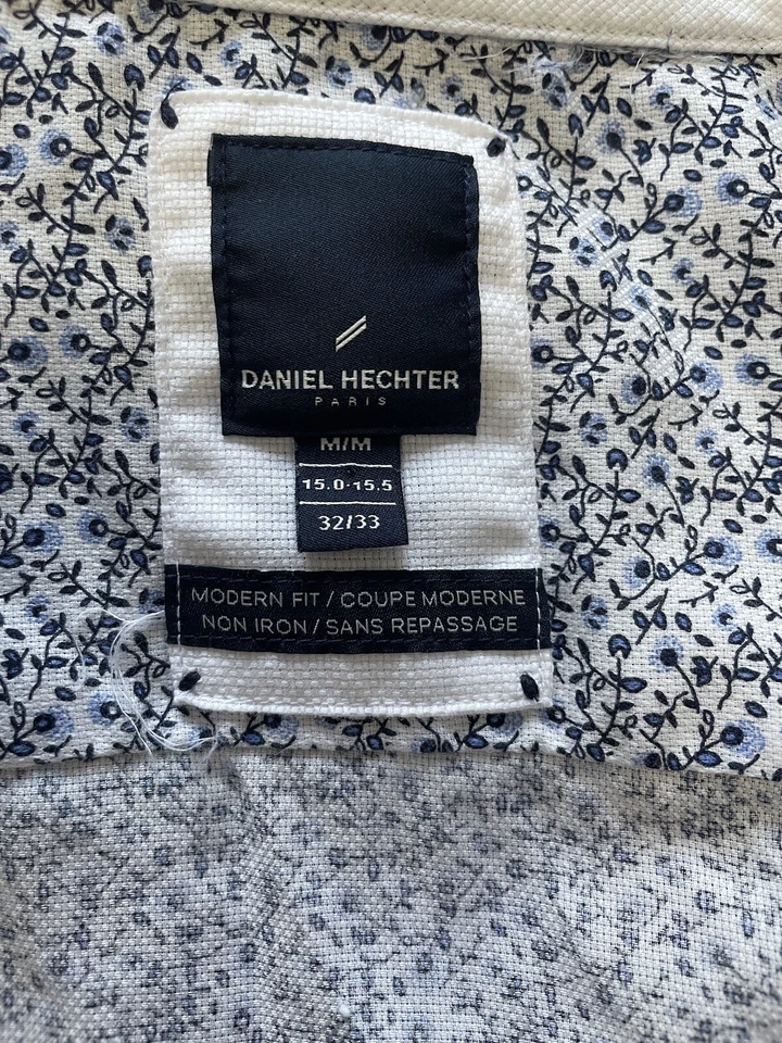 Daniel Hechter Paris Mens Med Long Sleeve No Iron Modern 100% Cotton Button Down - Image 4 of 4