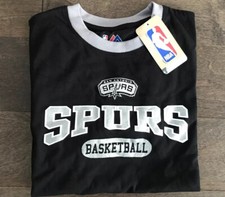 San Antonio Spurs Majestic NBA Kids, Children  s Black Gray T-Shirt Size Medium