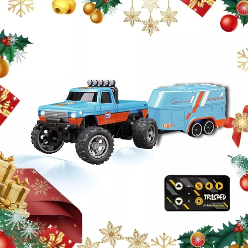 Mini RC Monstertruck USBC Akku Unterlauf mit Anhänger, Maßstab 1:64 Alu - Bild 22 von 23