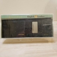Vintage Black English Leather Brand, Leather Billfold Wallet, NOS 
