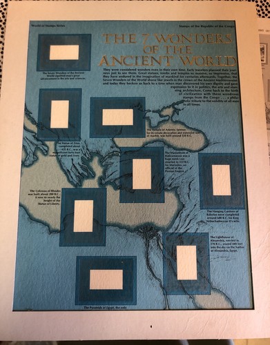 POSTAL COMMEMORATIVE SOC 70s Displays/Stamps Audubon Birds 7 Wonders 13 Colonies - Picture 4 of 6