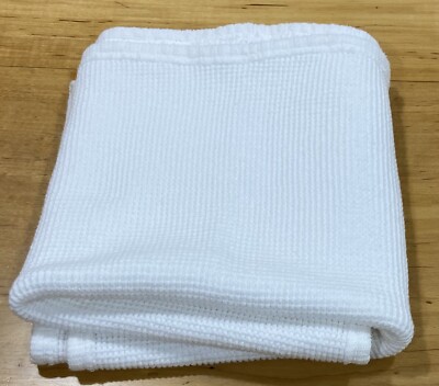 Baby Morgan White Thermal Waffle Weave Receiving Blanket 25 x