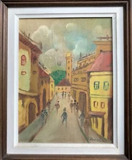 Zoltan ( Hungarian,  20th Century ) Rare Postimpressionism Oil Painting