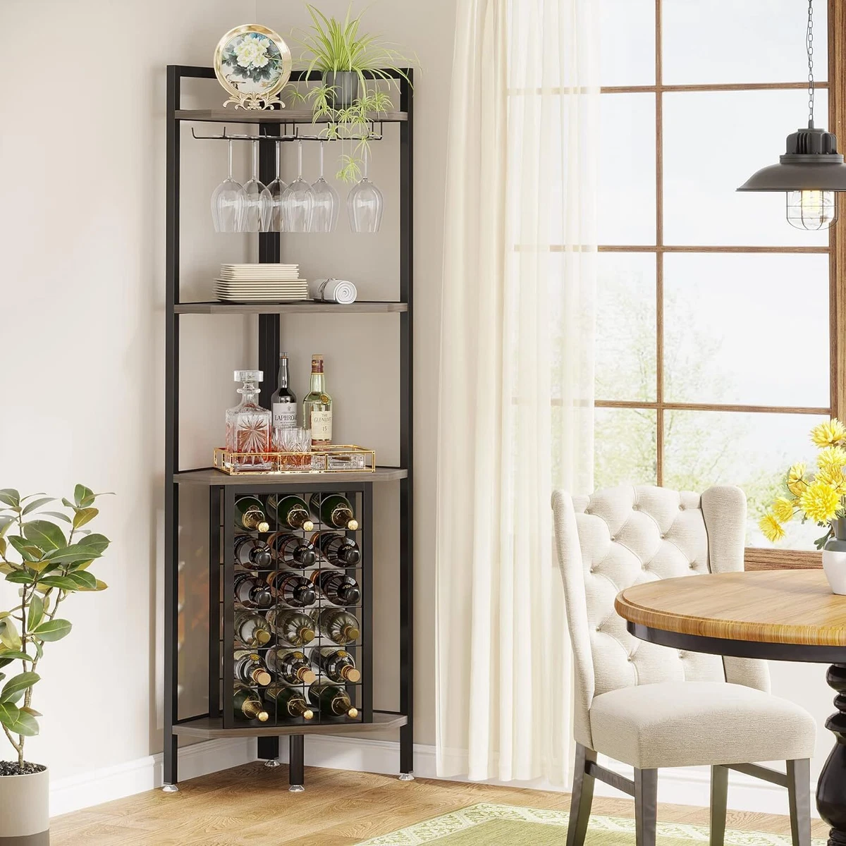 Corner wine store stand