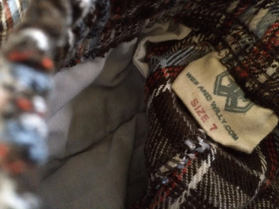 NUEVO CON ETIQUETAS Wes & Willy MARRÓN FRANELA a cuadros salón ALGODÓN cordón cintura pantalones NIÑOS 7 Foto 4 de 4