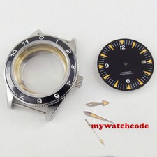 41mm Corgeut Watch Case + black dial + hand set fit ETA 2824 8215 MOVEMENT 10ATM