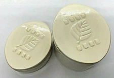 Pier 1 Imports Oval Trinket Canisters Storage Jars With Lids Set of 2