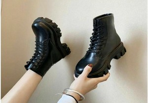 chunky platform hiking boots