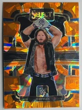 2024 Panini Select WWE AJ STYLES - Concourse Ice Orange Prizm #17