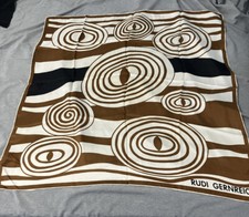 RARE Early Issue RUDI GERNREICH SILK SCARF 1960's ABSTRACT