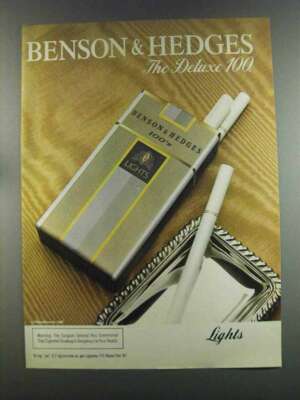 tobacco hut benson 1982 Benson & Hedges Cigarettes Ad - The Deluxe 100