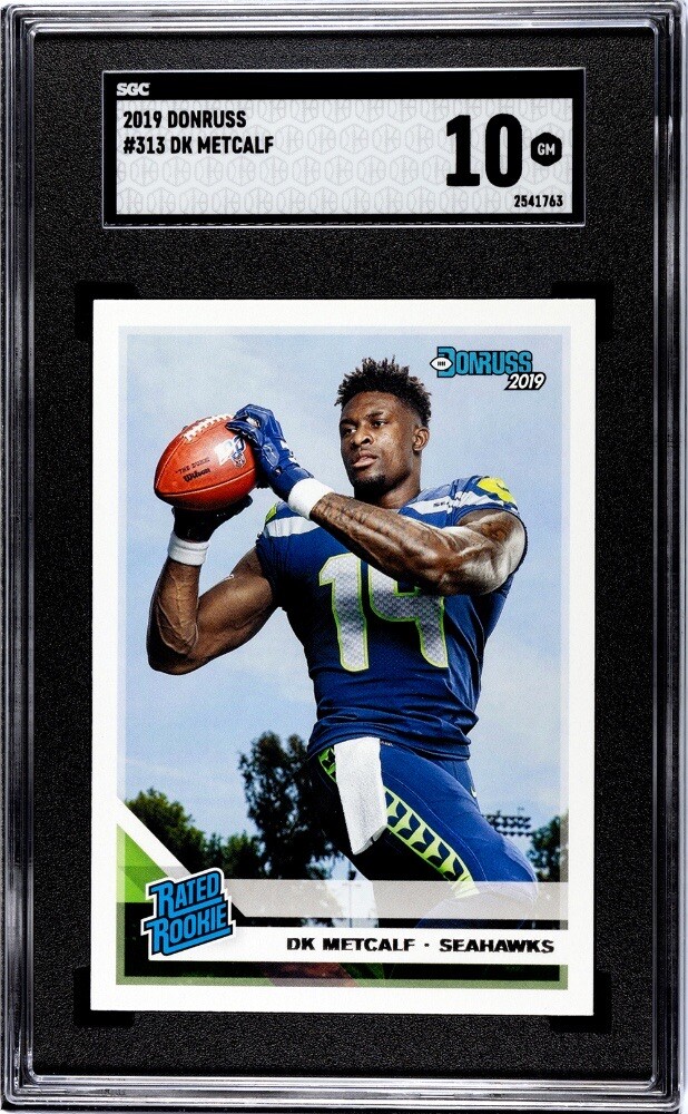 DK Metcalf 2019 Panini Donruss SGC 10 Rookie Card SEAHAWKS RC #313