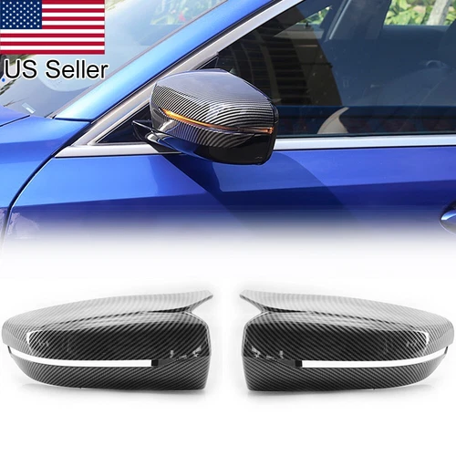 FOR 2019-2022 BMW G20 G22 G23 M WING Carbon Fiber Pattern Side Mirror Covers 2x