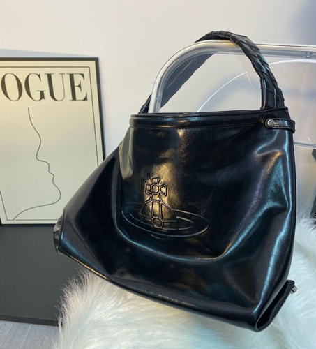 Vivienne Westwood Handbag Tote Bag Black / 13.0 in (W) × 9.8 in (H) × 5.1 in (D) - Picture 5 of 6