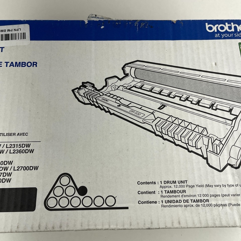 Brother DR630 Black Drum Unit Toner Cartridge for HLL2300D HLL2320D