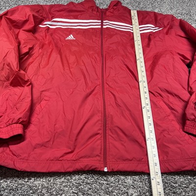 Adidas Men's Full Zip Windbreaker Red 