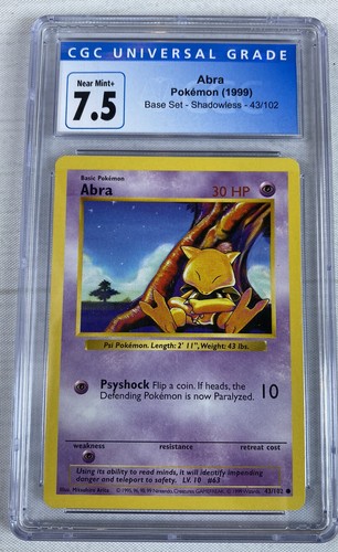 Abra (Shadowless) graded CGC 7.5 for sale on eBay