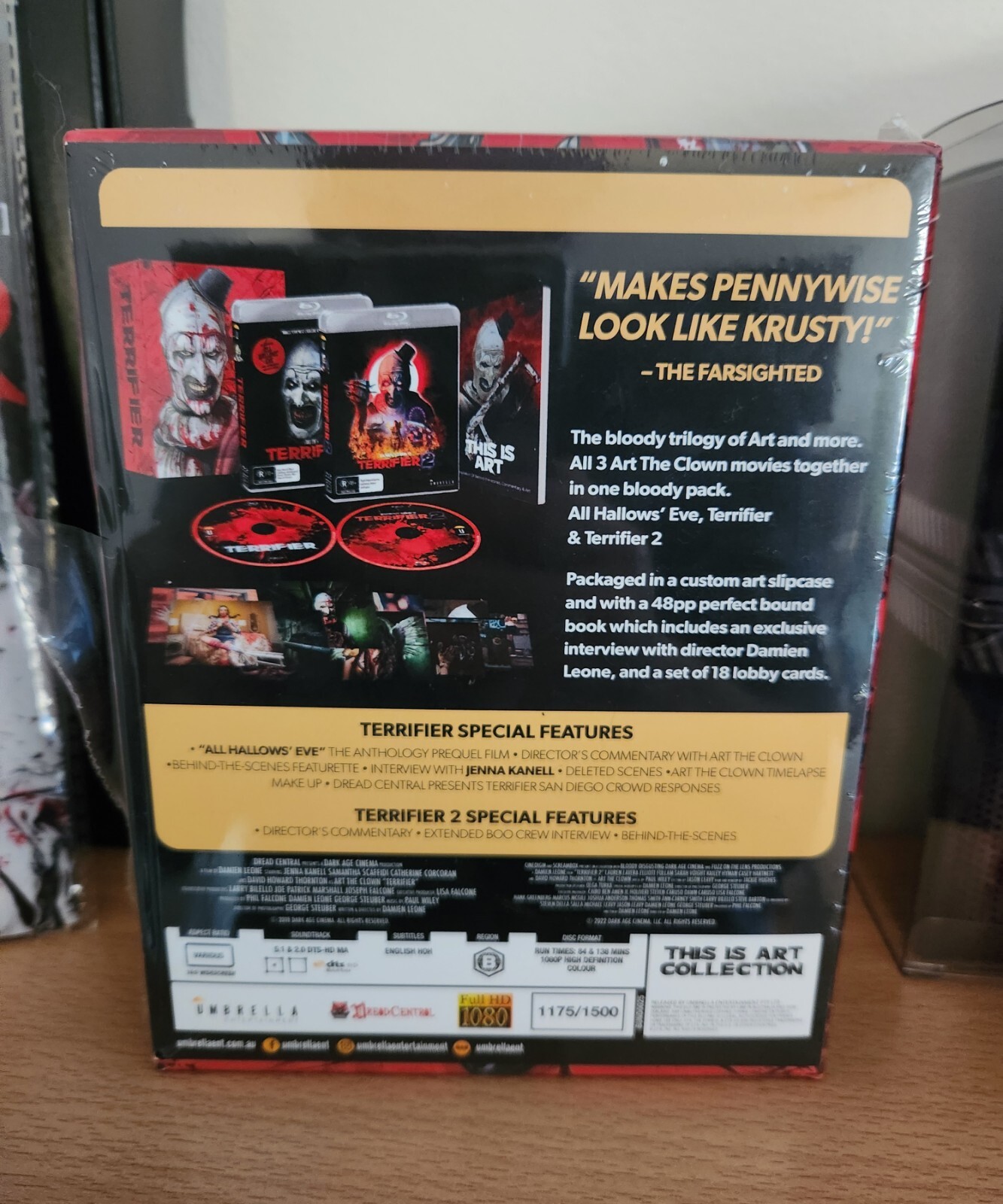 TERRIFIER THIS IS ART Bluray Collector’s Edition Box Set *REGION B