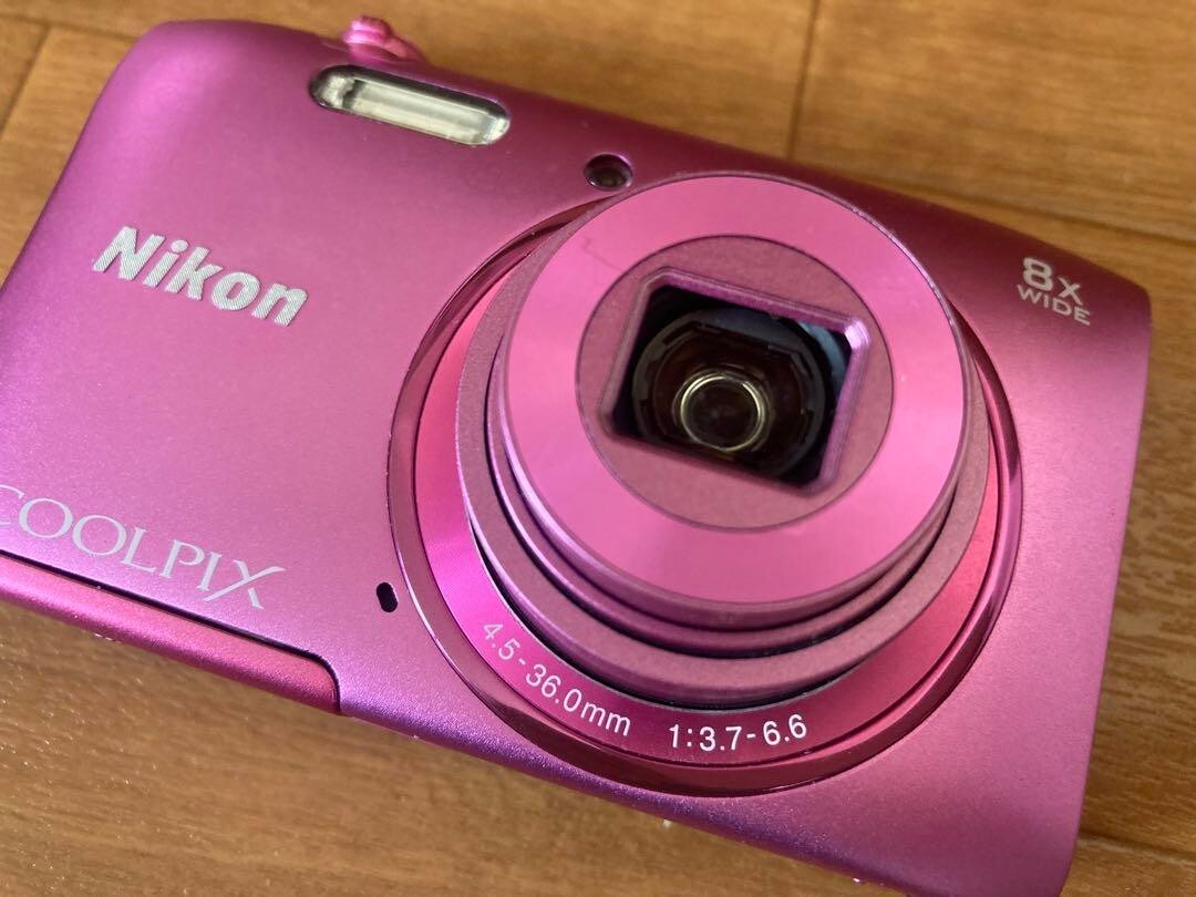 Nikon COOLPIX S3600 ピンク Nikon COOLPIX S3600 Pink 20.1MP 8x Optical zoom Compact