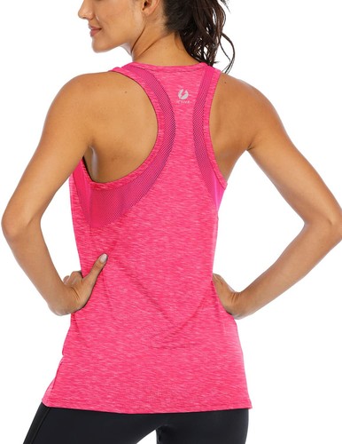 ICTIVE Workout Tank Tops for Women Loose Fit Yoga Mesh Racerback Open Back Mu...