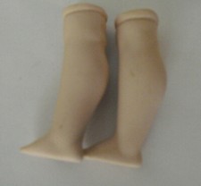 Vintage Set of Porcelain Girl Doll Legs 3" Long