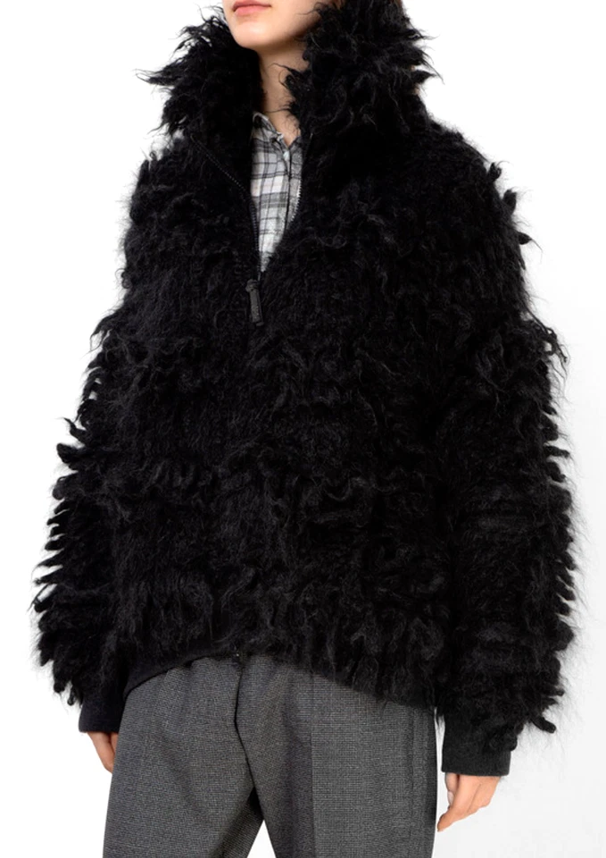 BRUNELLO CUCINELLI Mohair Cashmere Jacket Cardigan Strickjacke Jacke Pulli New M