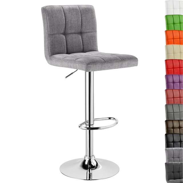 1 X Faux Leather Bar Stools With Back Swivel Kitchen Breakfast