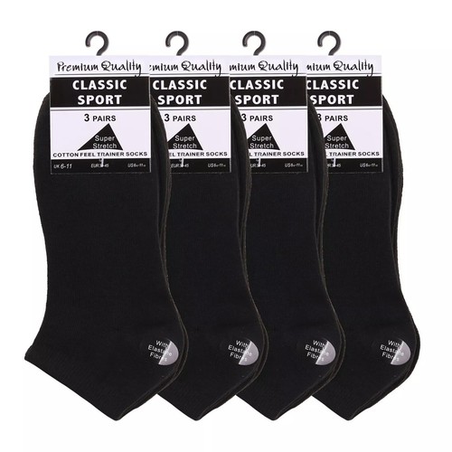 Mens Trainer Socks Running Socks Ankle Socks Athletic Sport Socks Multipack 6-11 - Picture 5 of 9