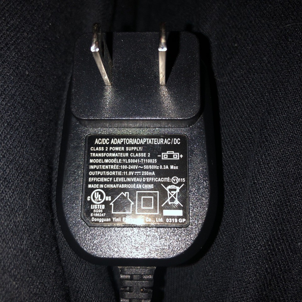 Shark Vacuum XA2950 AC Power Adapter 11V 250mA for V2945Z, V2950