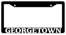 Black License Plate Frame  New City State Georgetown Auto Accessory 1307