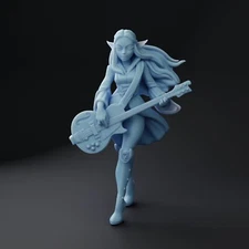 Evenstar Elf Bard | Fantasy Miniature DnD Tabletop RPGs Pathfinder Twin Goddess