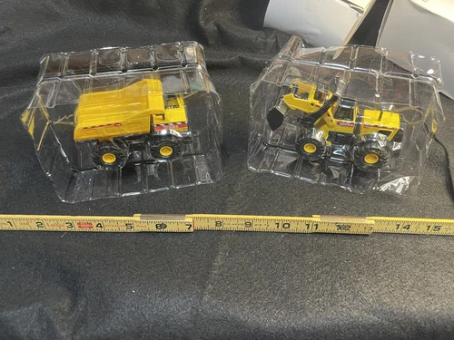 Vintage Maisto Hasbro Tonka Mini Mighty 728 Front End Loader and 768 Dump Truck