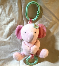 Carter's Child of Mine Pink Hanging Elephant Plush Animal Rattle Teether 2014