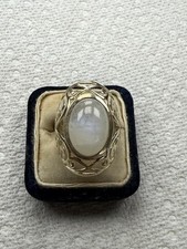 Moonstone 925 Sterling Silver Ring Size 8 10g