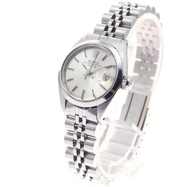 Rolex — Rolex Oyster Perpetual 6916 25mm SS Silver Dial Automatic Date Watch #C6199