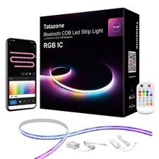 16.4ft Bluetooth RGB IC COB Led Strip Light with App, Chasing COB Light Strip...