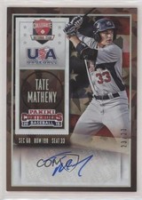 2015 Contenders USA Baseball Ticket Cracked Ice 23/23 Tate Matheny #44 Auto 0c6