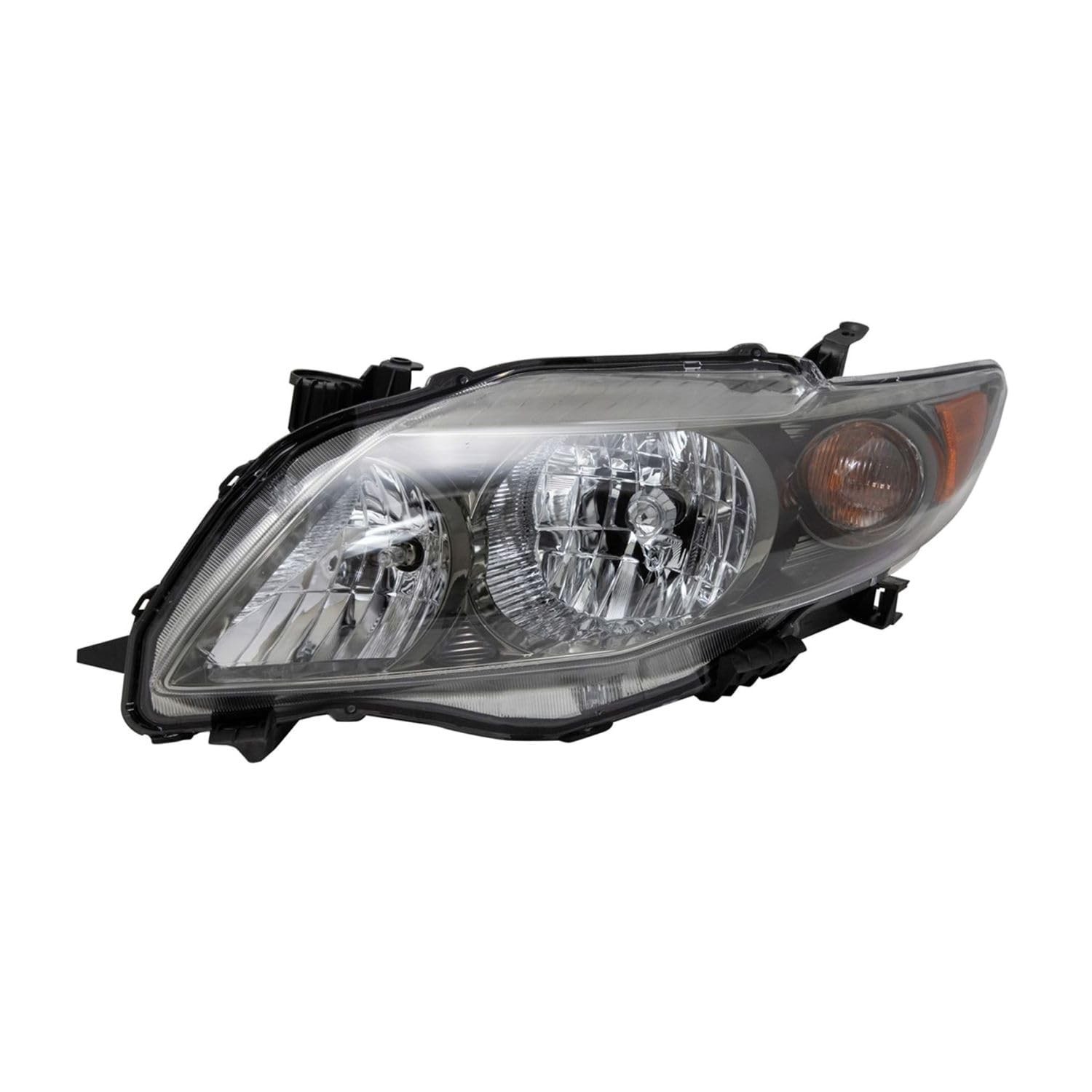 Headlight Driver Side Left Clear Black Housing for Toyota Corolla 2009-2010