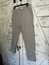 Zara Men's Pants Beige Tan Slim Fit Business Casual Woven Drawstring Chino W32