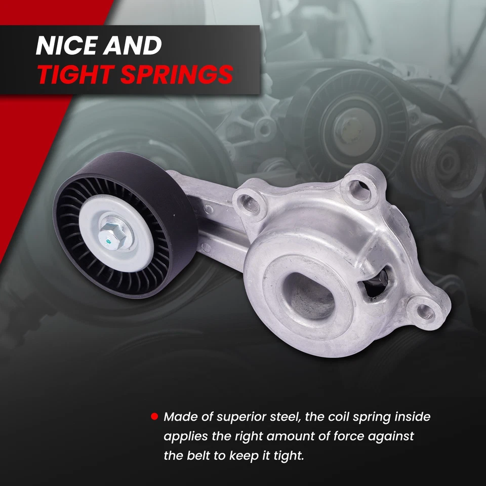 Belt Tensioner w/Pulley Fit Ford F-150 E-350 E-450 F-250 F-350 Super Duty 6.2L - Image 4 of 4