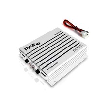 Pyle 400 Watt 4 Channel Waterproof Marine Boat Audio Amplifier, White Open Box 