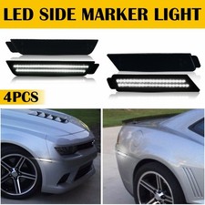 Smoked Lens Rear/Front White/Red LED Bumper Lights Side Marker For Chevy Camaro