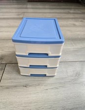 Small Desktop Storage Unit 2/3/4/5 Drawers Organizer Office Storage Box Plastic