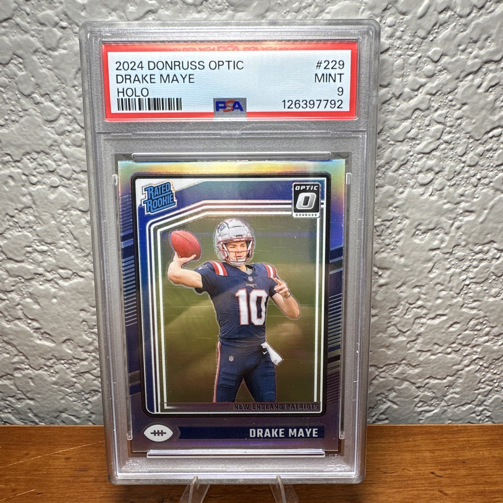 2024 PANINI DONRUSS OPTIC HOLO #229 DRAKE MAYE ROOKIE RC PSA 9