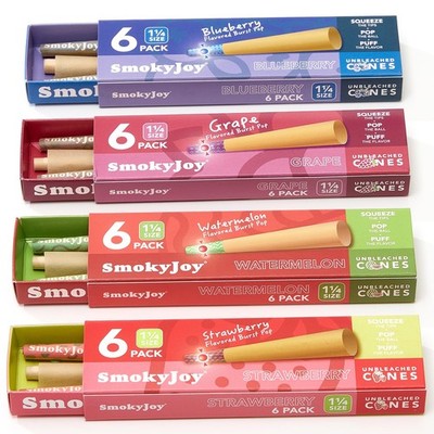 Cones Rolling Papers Pre Rolled Pop Cone 1 1/4 Size - 4 Flavor Preroll Pre Ro...