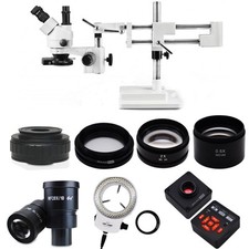 Parco PA-5FL-RB Trinocular Stereo Microscope Simul-Focal Kit 0.7X 4.5X Zoom PCB