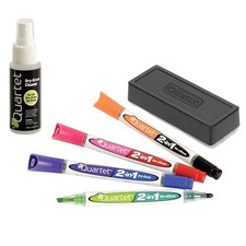 Quartet 2-in-1 Dry-Erase Marker Starter 1 Count Pack of 1 , Assorted Colors