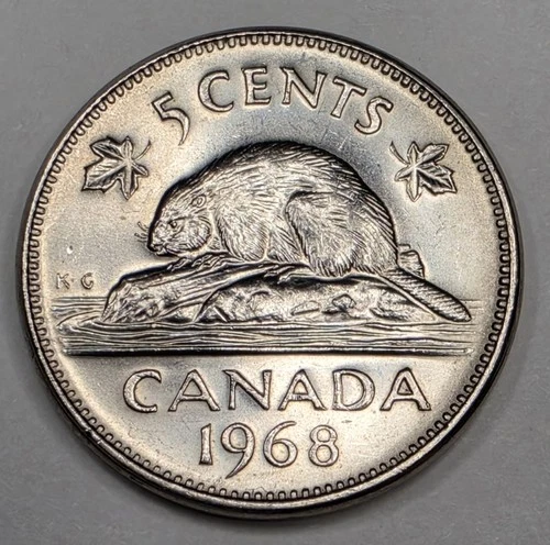 1968 Canada 5 Cents — photo from the most recent tracked eBay sale