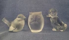 Fenton Art Glass Bird, Owl, Duckling Figurines